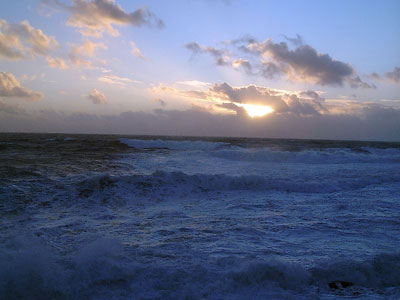Porthleven sun setting