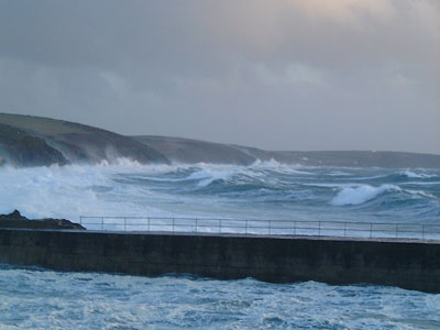 Porthleven towards the fishing mark of Loe Bar
